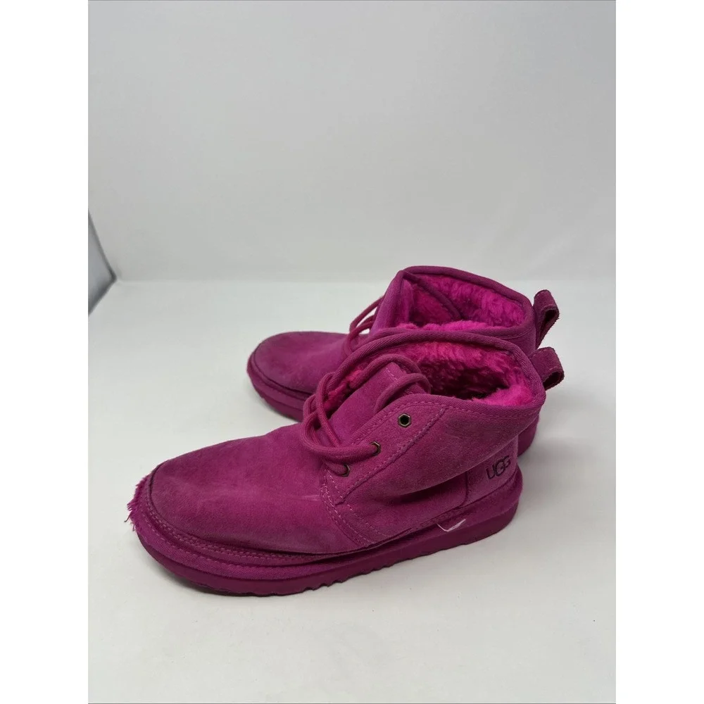UGG Girl's Neumel Chukka Boots Rock Rose sz 4 Lace-up Bootie Waterproof 1017320k